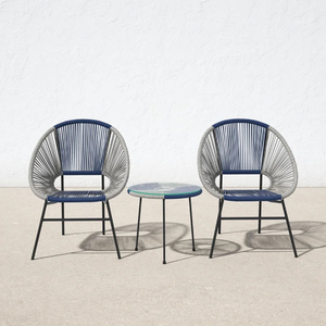 Outdoor Garden Set <b>Round</b> <b>Chair</b> Rattan Wicker with Minimalist Design For Home and Garden Furniture Decoration - Product Image 1