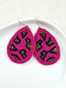 Pendientes Bohemios Bordados con Flores, Hechos a Mano con Cuentas de Cristal, Pendientes Colgantes, Joyería Étnica, Pendientes de Cuentas, Accesorios de Disfraces - Product Image 3