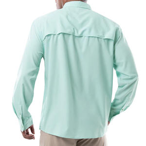 Chemise de pêche pour homme en polyester 100% résistant aux UV, coupe-vent, UPF 50, à séchage rapide, confortable, personnalisable en gros (OEM) - Product Image 2