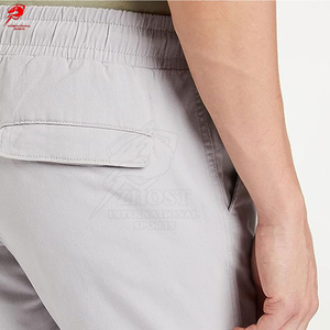 Light Gray Men's Utility Hiking Cargo Jogger Pants Breathable Quick Dry 97% Cotton Drawstring Closure Multiple Pockets Casual - Product Image 5