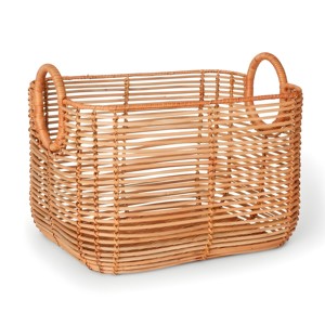 Cane <b>rattan</b> storage baskets rounded shape basket crafted by hand kitchen cabinet organization - Product Image 3