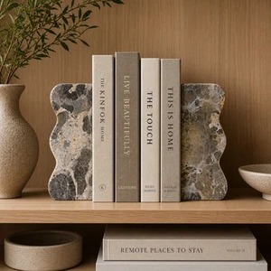 Brass Horse Head <b>Bookends</b> 2Pcs Traditional Sculptural Metal <b>Bookends</b> Rectangle Design - Product Image 2