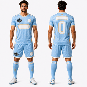 Nouveaux uniformes de football personnalisés pour équipes sportives professionnelles, avec propriétés anti-humidité et séchage rapide, pour jeunes. - Product Image 1