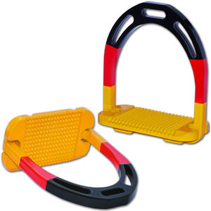 Estribo de Seguridad Ligero de Acero Inoxidable con Diseño Personalizado de la Bandera de Alemania, Estilo Deportivo, Almohadilla de Goma VALNERO para Caballos Western - Product Image 3