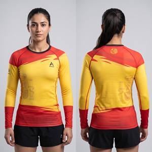 Spain Custom Long Sleeve Soccer Jersey Sublimation <b>Compression</b> <b>Shirt</b> Rugby Football Training T-<b>Shirt</b> Wholesale Australia OEM/ODM - Product Image 1