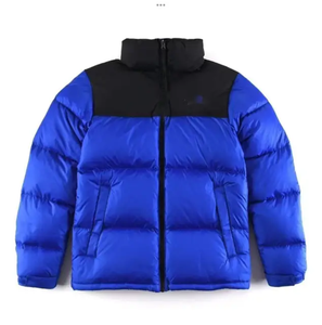 Blouson d'hiver matelassé pour homme, col montant, blocs de couleur, fermeture éclair, qualité standard, manteau épais en duvet, coupe décontractée, vêtement d'extérieur chaud - Product Image 6