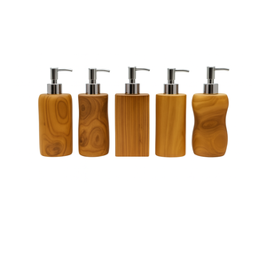 ARTERRA Premium Refillable Modern Teak Wood Soap <b>Dispenser</b> Stainless Steel <b>Pump</b> <b>Bottle</b> Waterproof Lotion Container - Product Image 1