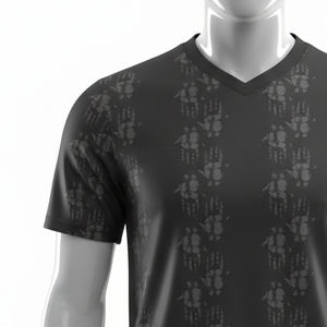 T-shirt de football à col en V de qualité supérieure, sublimation, 100% polyester jacquard, 140 g/m² - Product Image 6