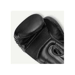 Gants de boxe en cuir noir à lacets, respirants, équipement d'entraînement pour adultes - Product Image 4