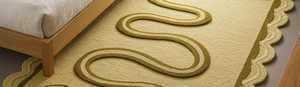 Modern golden snake design Hand Tufted Wool Area Rug Custom Home Decor Picnic Latex Backing High Pile <b>Pet</b> Friendly - Product Image 5