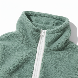 Sweat-shirt ample et doux pour femme, coupe courte, en tissu popeline, avec fermeture éclair quart de tour et cordon de serrage à la taille, collection automne 2024 - Product Image 5