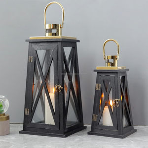 Portavelas Decorativos de Alta Calidad con Vidrio Templado, Farol Colgante Rústico para Jardín, Patio, Bodas, Fiestas, Interiores y Exteriores - Product Image 1