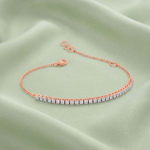 Pulsera de Cadena Clásica con Diamantes Cultivados en Laboratorio en Oro Rosa - Product Image 1