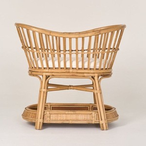 Lit bébé en rotin de qualité supérieure avec matelas, design confortable, berceau pour enfant fait main - Product Image 6