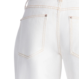 <b>Women's</b> <b>White</b> Wide Leg Loose Fit <b>Jeans</b> Stonewashed <b>Ripped</b> Detail Full Length Casual Denim Pants 100% Cotton Breathable Quick Dry - Product Image 4