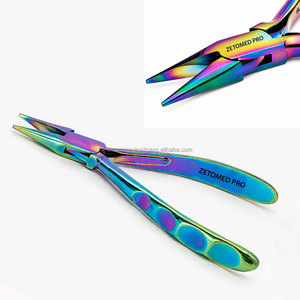 Alicates de punta de cadena de acero inoxidable de alta calidad, serie Chroma, con mandíbula lisa, herramientas para la fabricación de joyas - Product Image 1