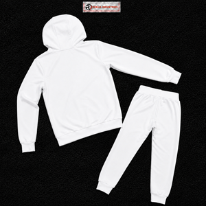 Conjunto Deportivo para Hombre con Capucha, Color Blanco, Cierre Completo, Sudadera y Pantalones de Algodón, Estilo Casual, para Otoño, Suave y Cómodo, con Forro Polar - Product Image 6