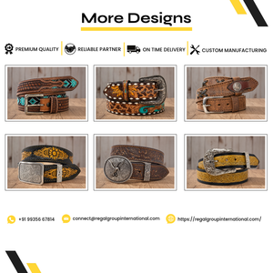2026 Wholesale Western <b>Belt</b> Black Floral Tooled Leather <b>Belt</b> for Men & Women with Antique <b>Silver</b> Engraved Pin <b>Buckle</b> Cowboy - Product Image 5
