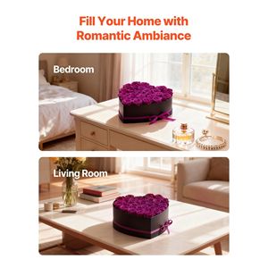 Forever Flowers Bouquet di 27 Rose Conservate a Forma di Cuore, Regalo Perfetto per Moglie o Mamma - Product Image 6