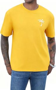 เสื้อยืดโอเวอร์ไซส์ผ้าฝ้ายแท้ 100% น้ำหนัก 220 กรัม พิมพ์ลายตามสั่งที่ไหล่ สไตล์ฮิปฮอป ไซส์พลัส ผ้าฝ้ายแท้ 100% ทรงบ็อกซี่ สำหรับผู้ชาย - Product Image 3