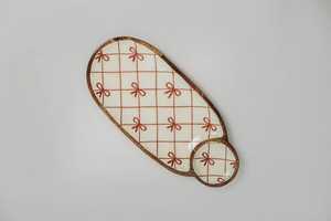 Modern Handmade Eco-Friendly <b>Wooden</b> Irregular <b>Serving</b> <b>Platter</b> with Dip Bowl for Party Snacks and Cheese Charcuterie Board - Product Image 2