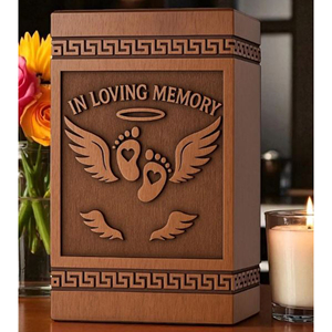 Urna de madera con acabado mate suave, urna de madera natural para una ceremonia funeraria sencilla, urna de AYAANS - Product Image 1