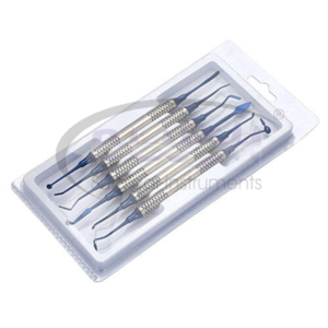 6pcs Dental Composite Filling Instrument Kit Blue Plated Dental Composite Instruments Kit by <b>Blush</b> Surgical - Product Image 4