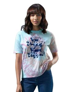 T-shirt tricoté bio-lavé à col rond pour femmes T-shirt teint 100% coton décontracté à manches courtes T-shirt imprimé durable - Product Image 4