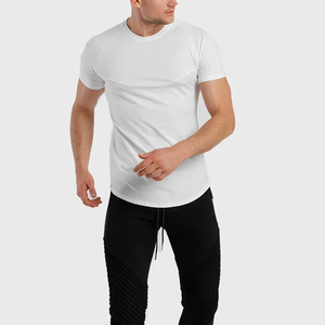 Camisetas de Cuello Redondo para Hombre, Corte Ajustado, Estilo Deportivo, Ropa de Gimnasio, Transpirable, Material Ecológico de Poliéster/Algodón para Adultos - Product Image 2