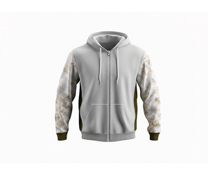 Sweat-shirt à capuche entièrement zippé en mélange de coton premium, vêtements de mode d'hiver pour hommes, femmes et jeunes, veste à capuche pour l'entraînement, vêtements de sport - Product Image 3