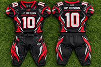 Ensemble d'uniformes de football américain personnalisés, maillot et pantalon d'équipe personnalisés, vêtements de sport par sublimation, uniformes de football rembourrés professionnels pour hommes