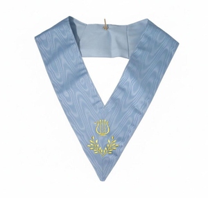 Organist <b>Collar</b> Masonic Regalia Officer's Machine French Rite Freemason with Beads Magnet Fabric Fashion - Product Image 3