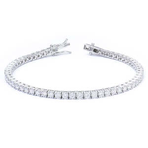 Bracelet tennis en argent sterling 925, bracelet à la mode en moissanite pour femmes - Product Image 1