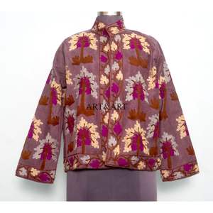 Chaqueta Cotrise para Mujer, Tendencia Otoño-Invierno, Bordado Floral Hecho a Mano, 100% Algodón, Secado Rápido, Ecológica, Transpirable - Product Image 1