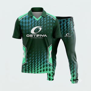 Conjunto de Uniforme de Cricket para Hombre Ostriya, Jersey de Manga Corta y Pantalones con Estampado Sublimado, 100% Poliéster, Absorbe la Humedad, Corte Atlético - Product Image 2