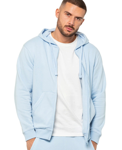 Sudadera con capucha de forro polar de alta calidad para mujer, color azul claro, con cremallera, manga larga, corte regular, para verano - Product Image 2