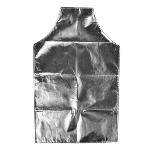 Aluminized Heat Resistant <b>Apron</b> for Foundry Welding Furnace <b>Work</b> High Temperature Protection Fire Resistant Safety <b>Apron</b> Silver - Product Image 2
