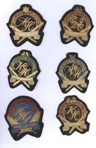 Indian Silk School Badges Handmade Bullion Wire Embroidery Blazer Crest Badge Luxury <b>Black</b> Label Style Golf Club Badge - Product Image 6