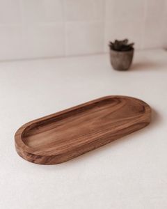 Plateaux en bois de manguier naturel indien pour servir, décoration d'intérieur, luxe moderne, passe au lave-vaisselle, finition miroir, plat de présentation plat - Product Image 5