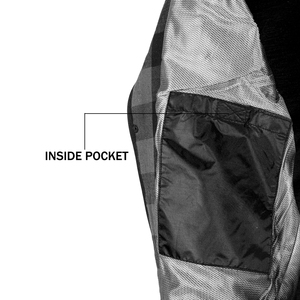 Chaqueta de Franela Protectora Gris y Negra para Motocicleta y Camisa de Montar con Armadura de Nivel 2 y Camisa de Franela Resistente a la Abrasión para Hombre - Product Image 6