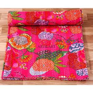 Juego de Edredón Kantha de Algodón Estampado Hecho a Mano, Edredón Kantha Tradicional de Lujo Personalizado, Transpirable y Cómodo para Todas las Estaciones - Product Image 4