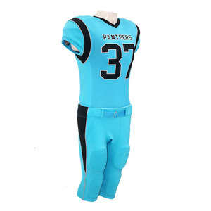 Ensemble d'uniformes de football américain personnalisés, 100% polyester, imprimé par sublimation, OEM, antibactérien, séchage rapide, vêtements d'équipe pour hommes adultes - Product Image 6