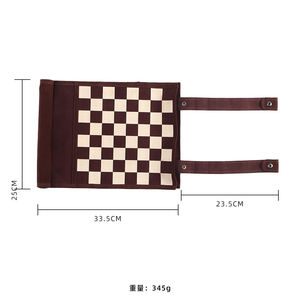 Fashion Customized Top Quality PU Leather Logo Color Portable Weighted 3 in 1 Travel Folded <b>Backgammon</b> <b>Set</b> - Product Image 5