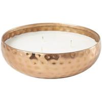 Bougie en cuivre martelé bol fournitures d'événement bougie décorative conteneur de cire grand bol votif circulaire bougies en métal pots Premium