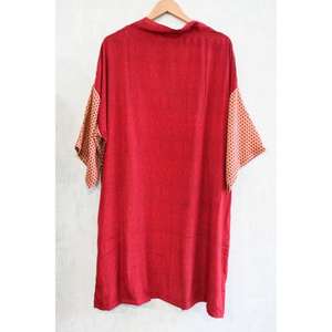 Kimono de Seda con Parches Estilo Boho para Mujer, Vestido Largo y Fluido para Dormir, Ropa de Estar Artística y Espiritu Libre - Product Image 4