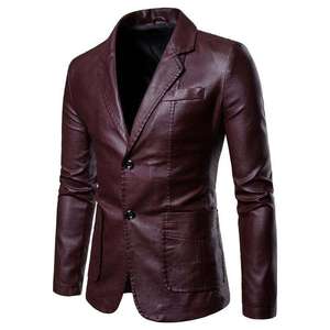 SMART SHINE ENTERPRISES Men <b>Winter</b> Premium <b>Leather</b> <b>Jacket</b> Soft Durable Comfortable Classic Full Zip Casual Fashion Breathable - Product Image 3