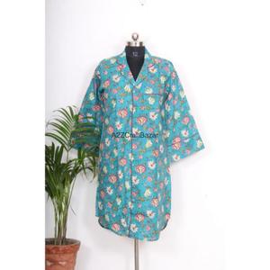 Robe midi à imprimé floral, col en V, décontractée, pour l'été, pour les fêtes, pour femmes, écologique, respirante, manches 3/4, impression par blocs - Product Image 1