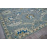 Magnífica Alfombra Persa Oushak Moderna y Personalizada, Tejida a Mano en Color Coral, con Patrón Floral de Lana y Algodón para Uso Doméstico - Product Image 3