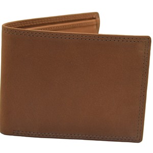 Cartera Bifold Delgada para Hombre, de Cuero Genuino, Diseño Minimalista, Cierre Plegable, Color Marrón, para Uso Diario - Product Image 1