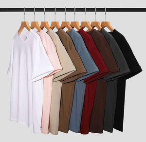 T-shirt en polyester/coton tricoté, style hip-hop, respirant, séchage rapide, personnalisable OEM, épaules tombantes, manches courtes, tendance et stylé - Product Image 2